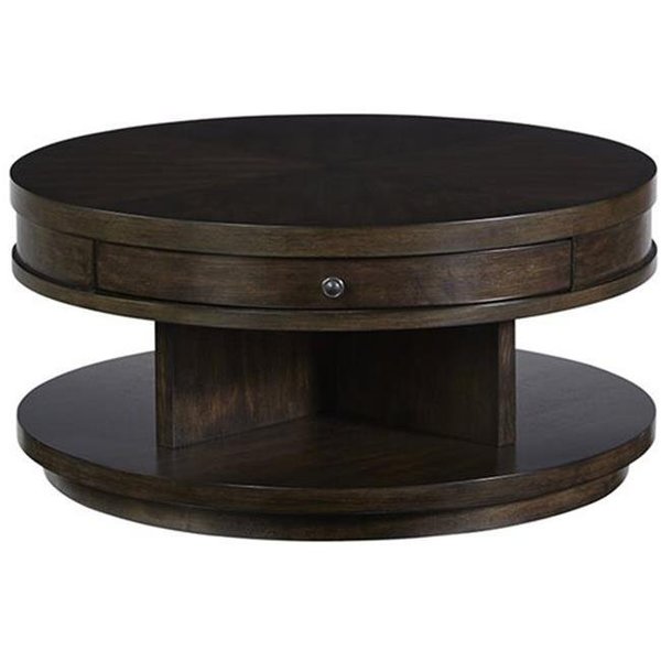 Progressive Furniture Progressive Furniture T512-01 Living Room Round Cocktail Table; Sepia T512-01